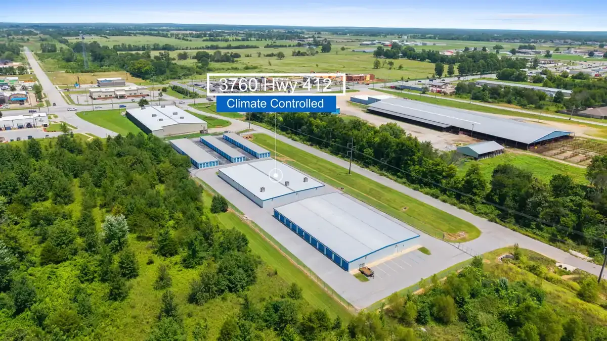 drone view of outdoor storage 